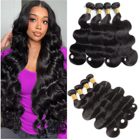 Caplina 16A body wave bundles packaging, ready for quick weave.