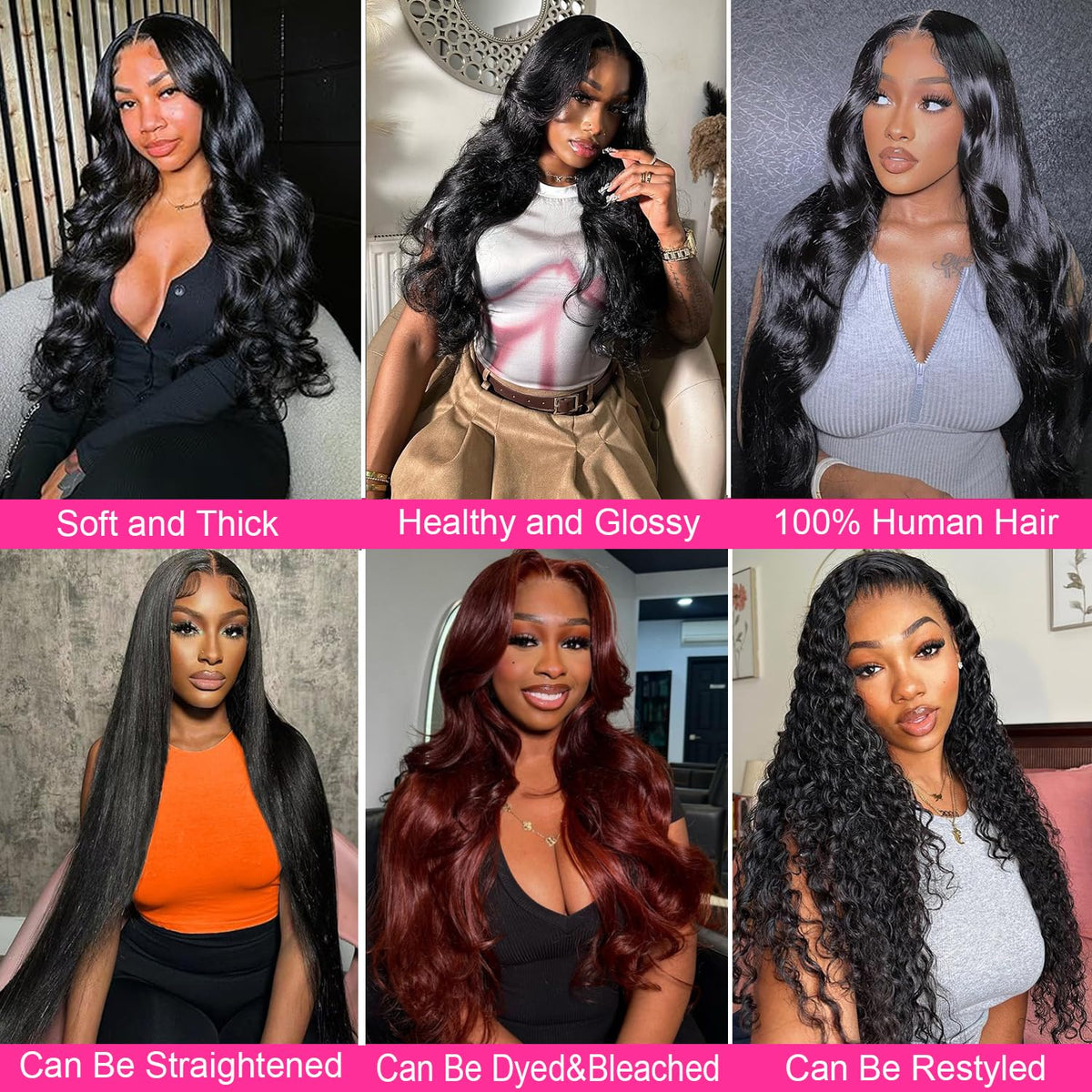 Caplina 22-inch bundles with aligned cuticle for smooth styling.