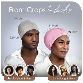 CAPLORD loc cap satin beanie protects dreadlocks overnight
