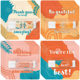 Capoda 16pcs lip balm set with insert card for employee appreciation gifts