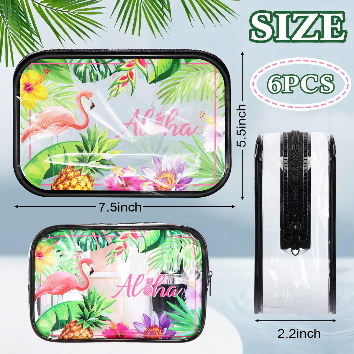 Capoda Hawaiian makeup bags with tiki pattern showcasing tropical travel vibes