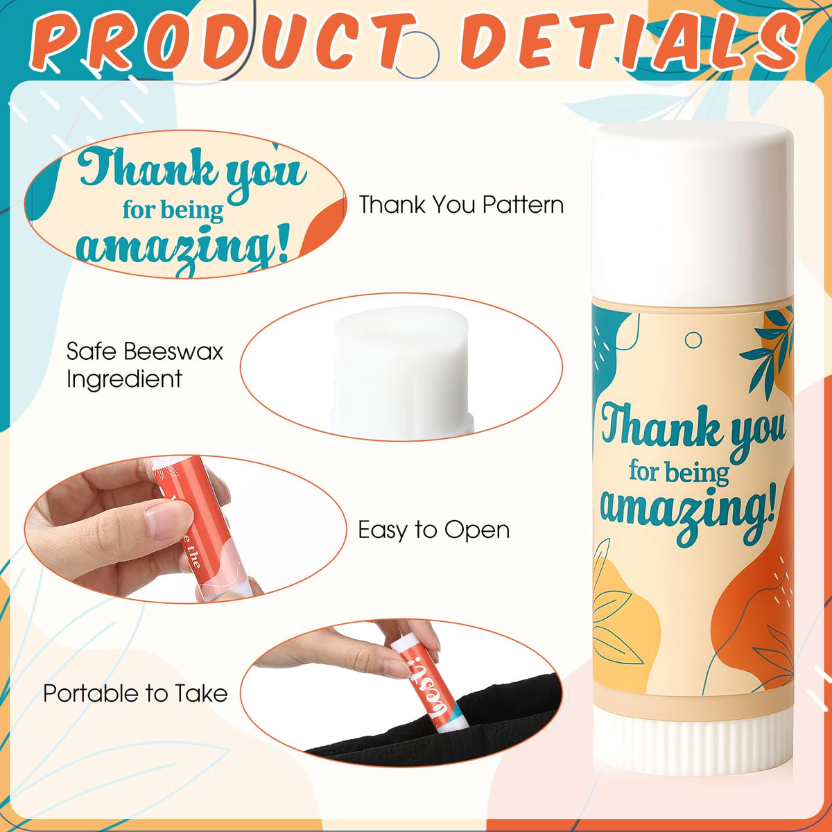 Capoda lemon scent lip balm in compact tube for desk use