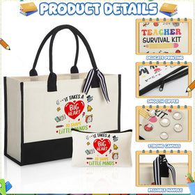 Capoda makeup bag coordinating with tote for cosmetics or small items
