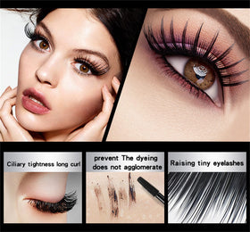 Cappuvini 4D silk fiber mascara brush view highlighting precision application.