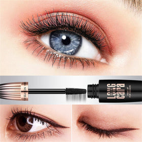 Cappuvini long-lasting lashes illustration with lifted curl and volume.