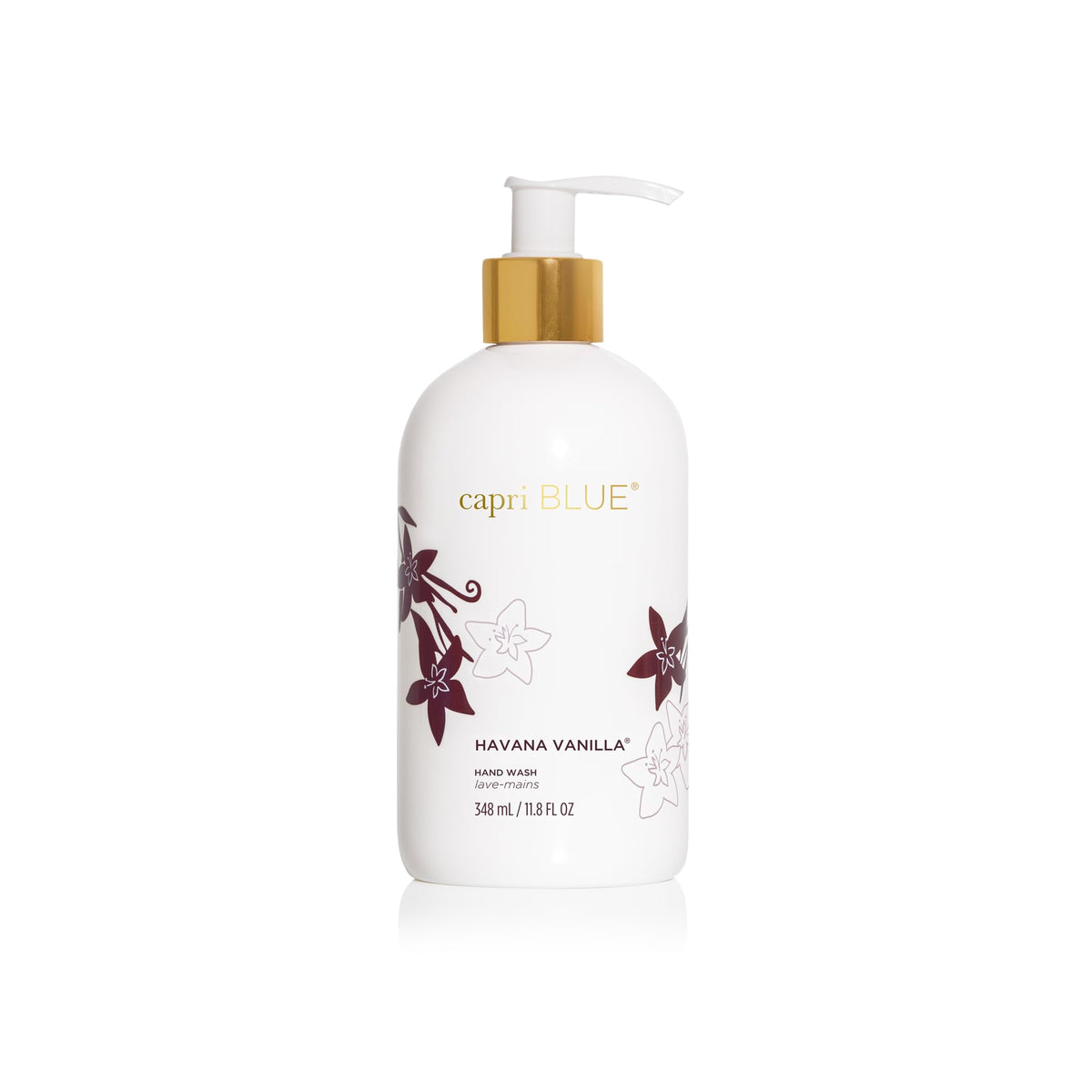Capri Blue Flora Edit hand wash bottle with Havana Vanilla scent for refreshing cleansing