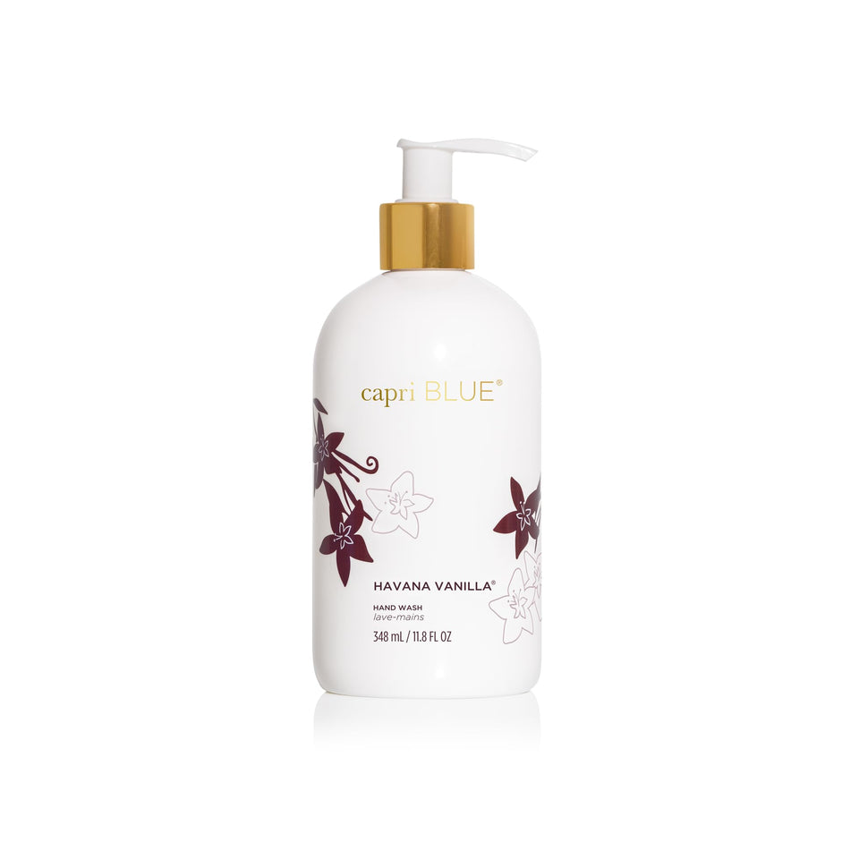 Capri Blue Flora Edit hand wash bottle with Havana Vanilla scent for refreshing cleansing
