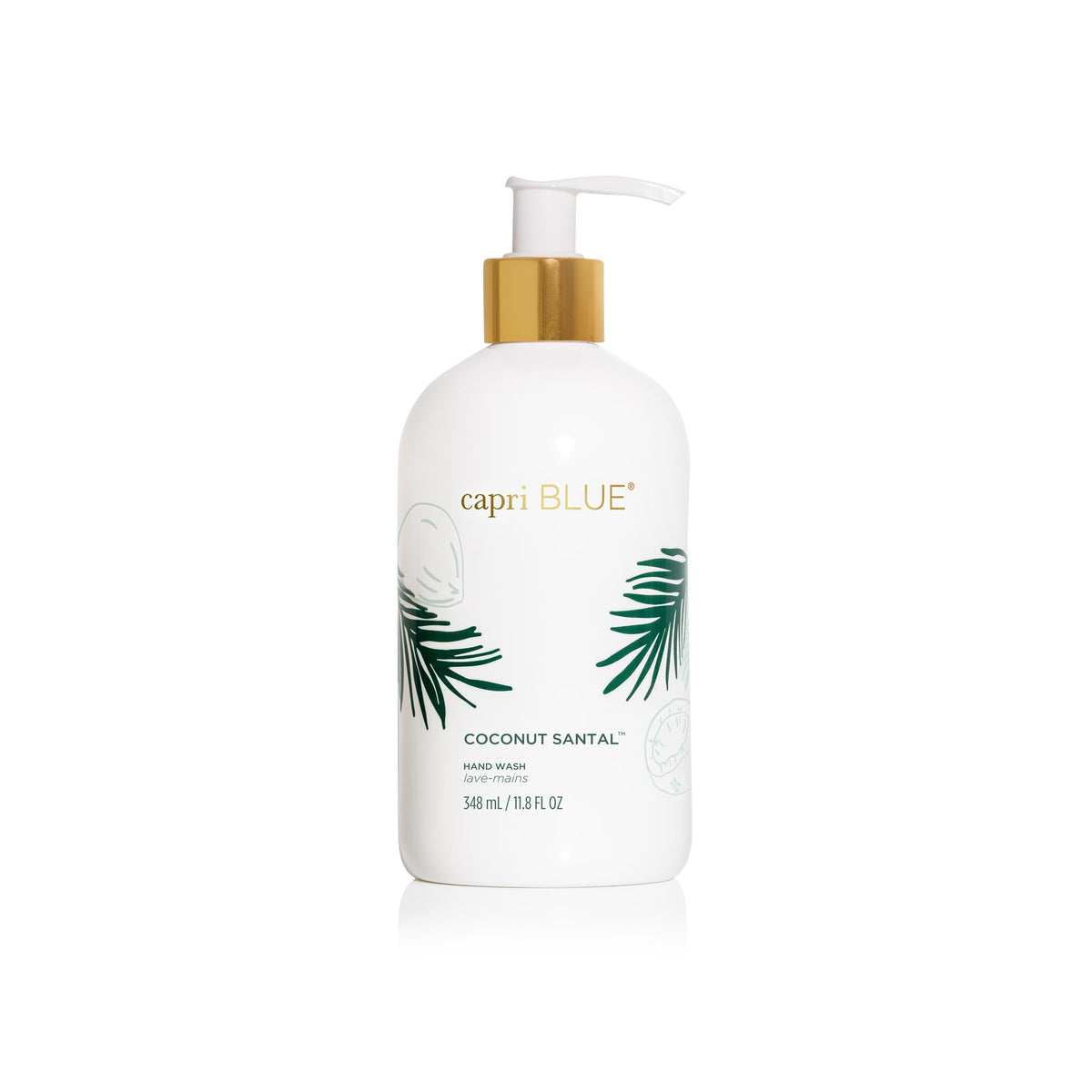 Capri Blue Flora Edit hand wash bottle front showing chic design and moisturizing formula