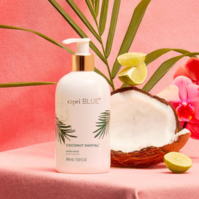 Capri Blue Flora Edit label close-up highlights vegan, cruelty-free cleansing
