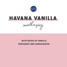 Capri Blue Havana Vanilla bottle highlighting gold accents and luxury design