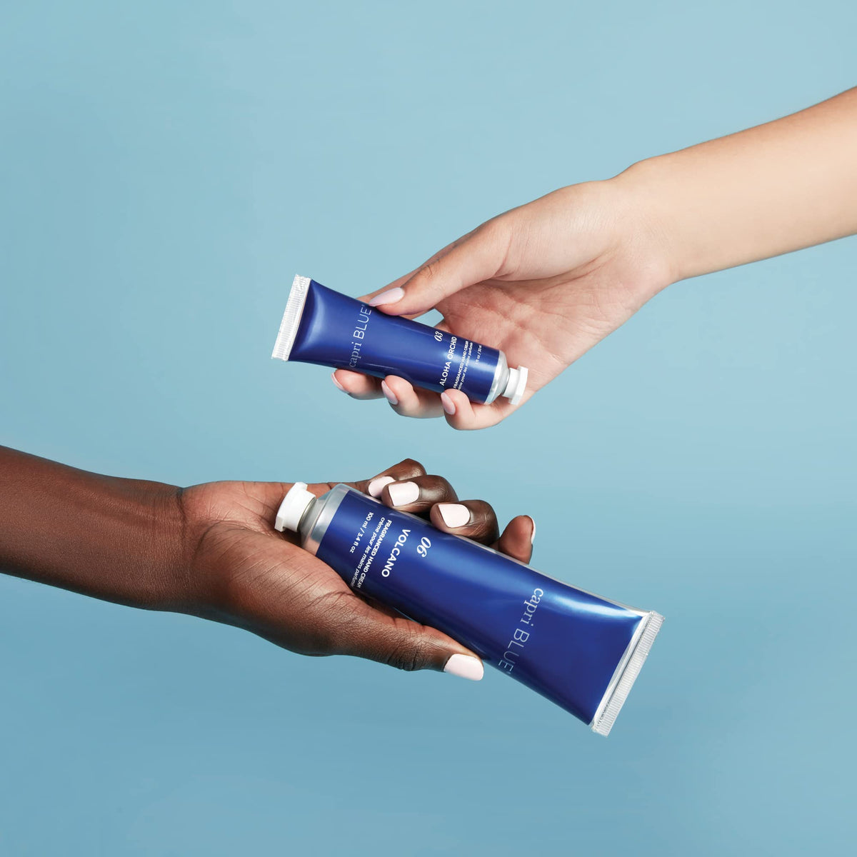 Capri Blue Volcano Hand Cream absorbs quickly with a non-greasy finish.