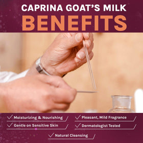 Caprina Original signature scent image—soft aroma for soothing daily cleansing rituals.