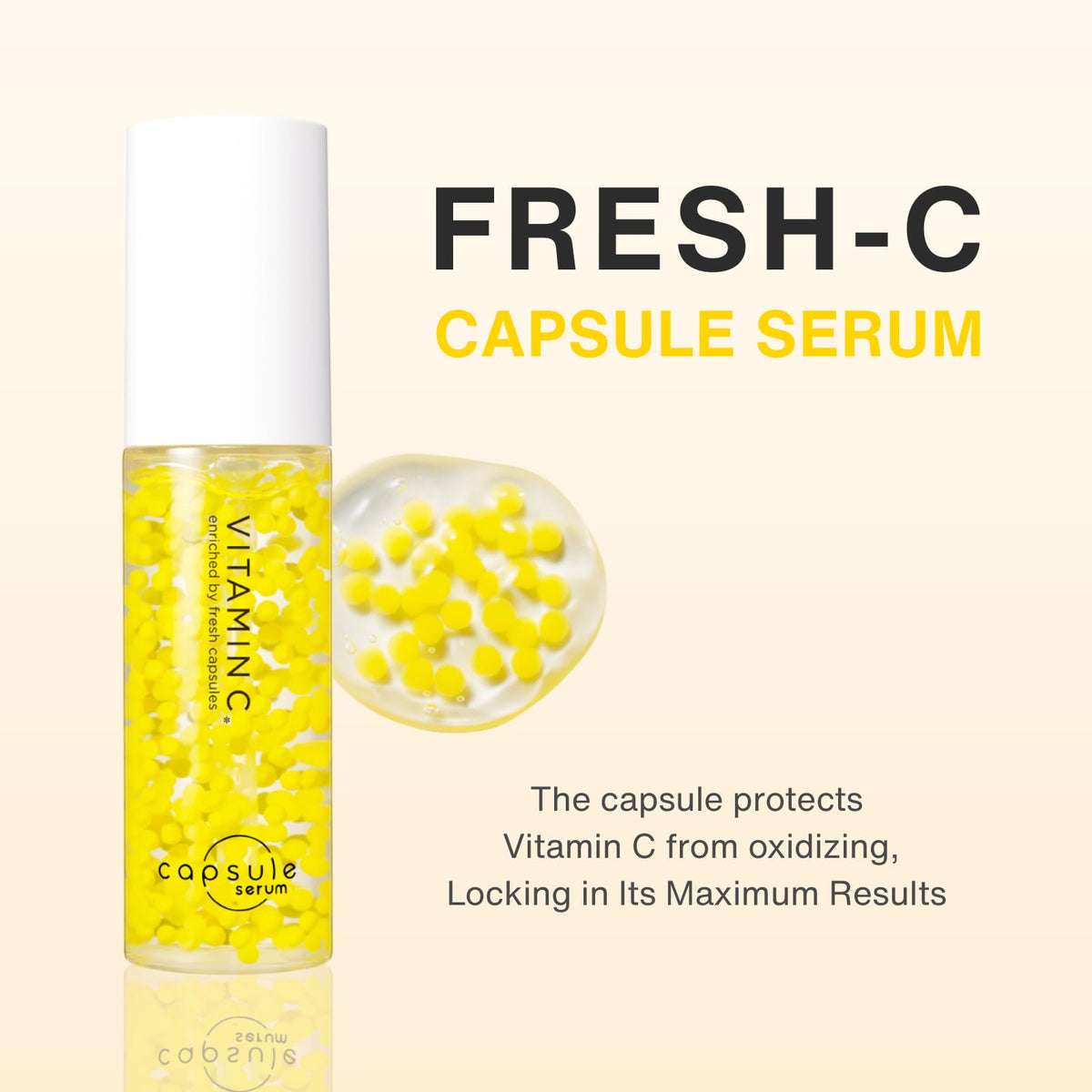 Capsule Serum vitamin C derivative capsule ready for fresh application