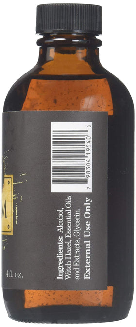 Captain's Choice Bay Rum aftershave splash being applied for a refreshing post-shave feel