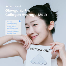 Caraseoul Glowganic Pro shows ampoule-melt activation for quick ingredient absorption