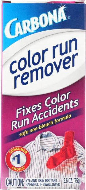 Carbona Color Run Remover bottle-pour demonstrates easy application for treating dye transfer