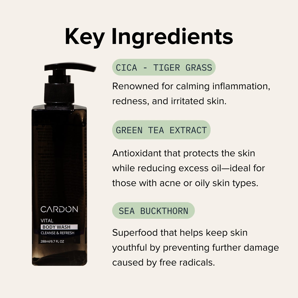Cardon Acne Clearing Shampoo bottle designed for strong, nourished hair.