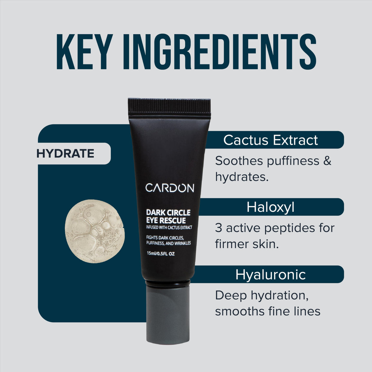 Chilled Cardon eye stick providing a refreshing cooling sensation.
