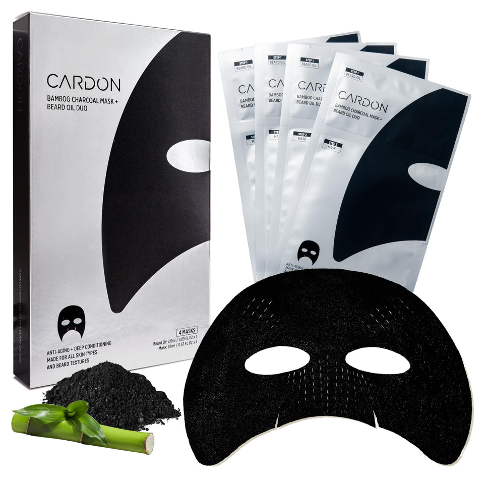 Cardon face mask with bamboo charcoal detox for clearer pores.