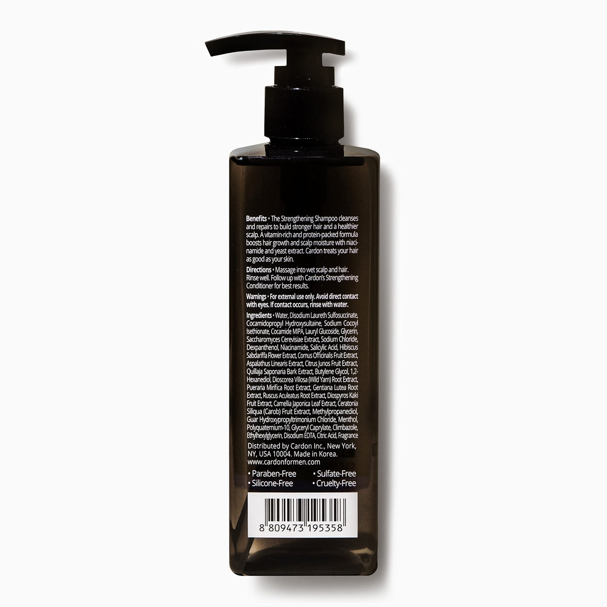 Cardon shampoo while rinsing under faucet demonstrates refreshing cleanse.