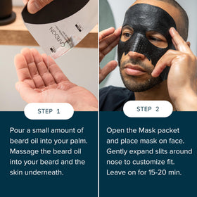 Cardon mask with expandable nose slit for a comfortable fit.
