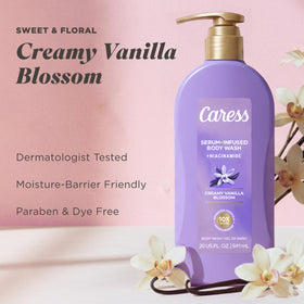 Caress jasmine-lily heart aroma and creamy texture in the wash.