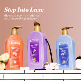 Caress ph-balanced label signals gentle cleansing suitable for daily use.