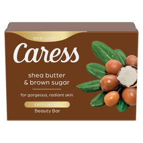 Caress Shea Butter & Brown Sugar beauty bar bundle conveys value and pampering.