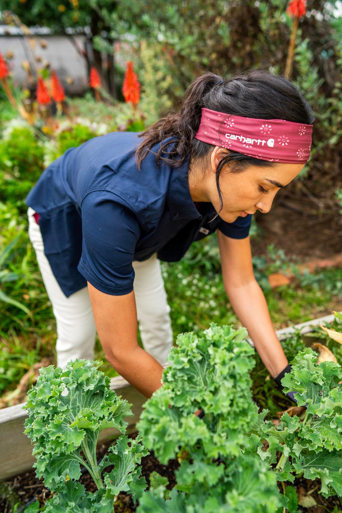 Carhartt Force headband fabric with odor control keeps gear feeling fresh.