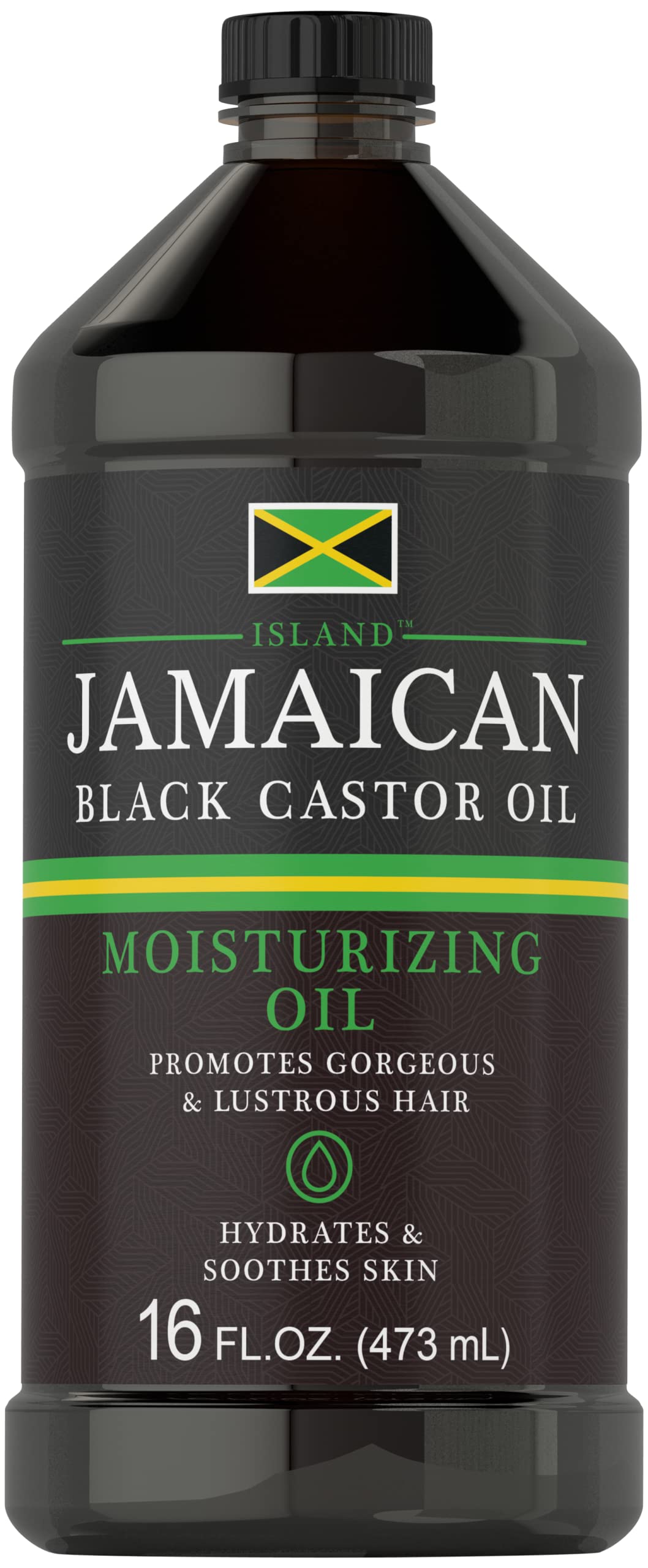 Carlyle Jamaican Black Castor Oil bottle front, premium care for nourished hair