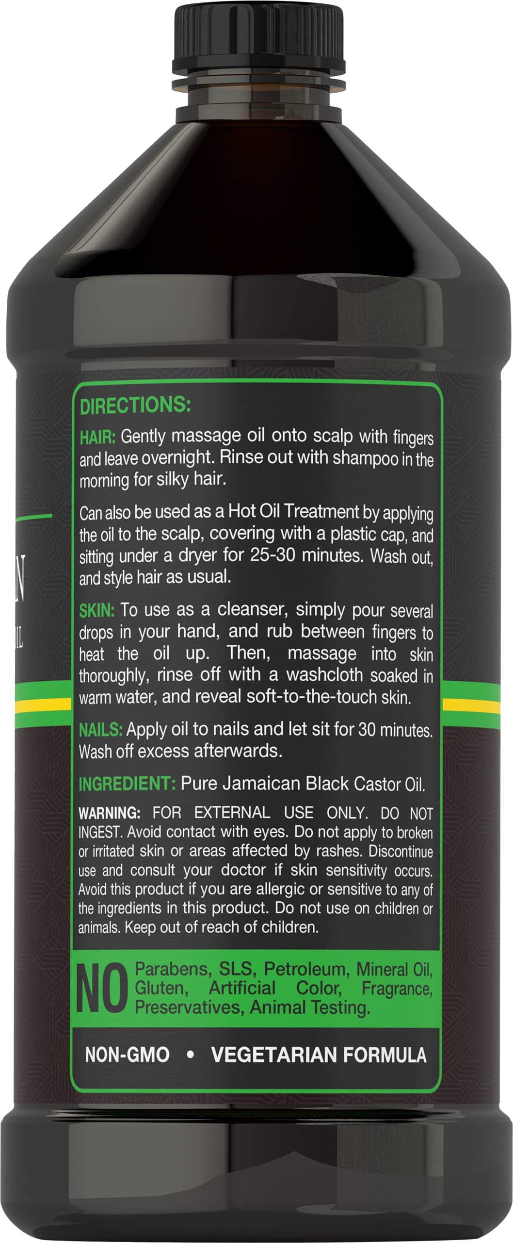 Carlyle Jamaican Black Castor Oil bottle pour, easy controlled application
