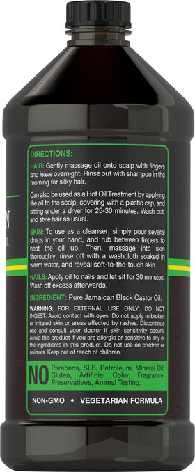 Carlyle Jamaican Black Castor Oil bottle pour, easy controlled application