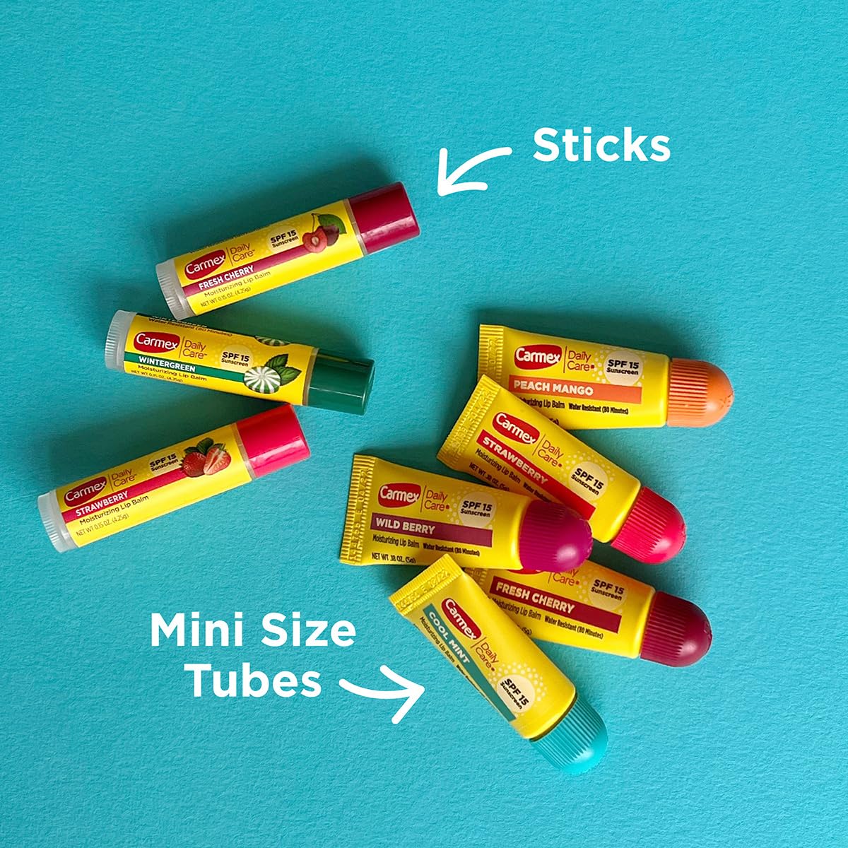 Carmex Daily Care mini tube Wild Berry fits purse with convenient flavor