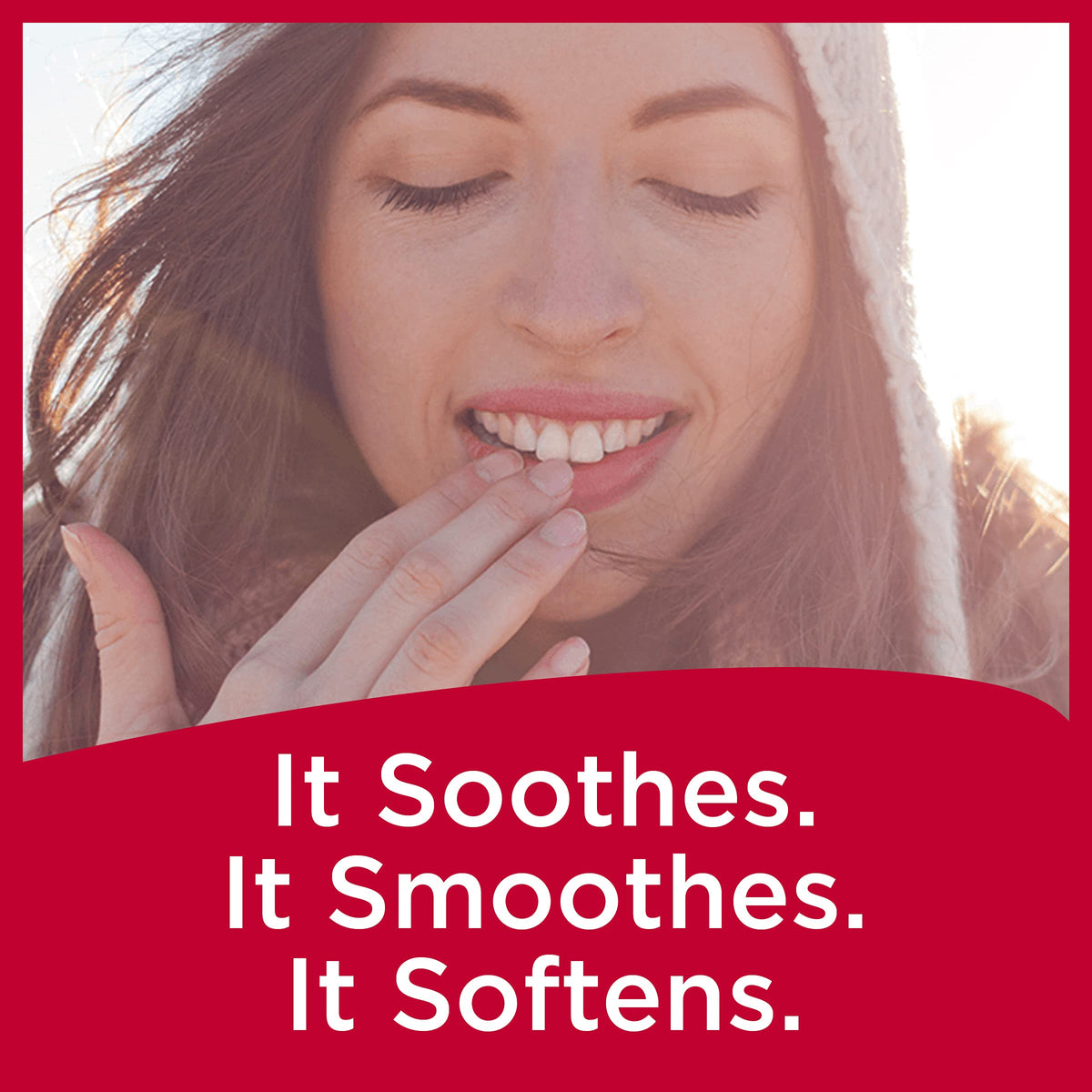 Compact Carmex strawberry lip balm tube fits easily in pockets and purses.