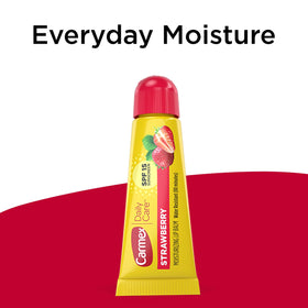 Strawberry flavored balm for a pleasant lip hydration experience.