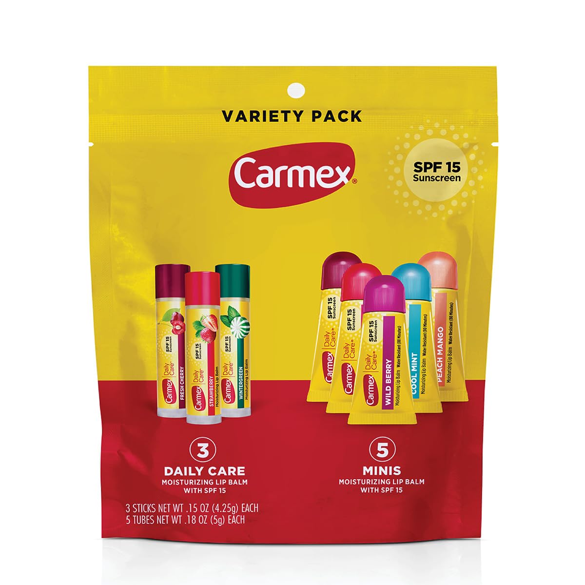 Carmex Daily Care strawberry stick delivers cooling hydration for daily lips