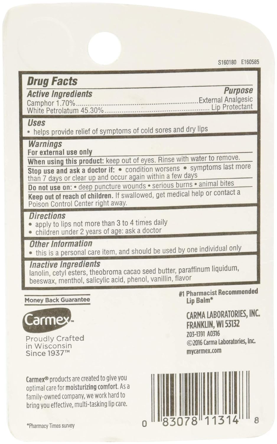 Carmex lip balm tubes fit into daily routines for reliable care.