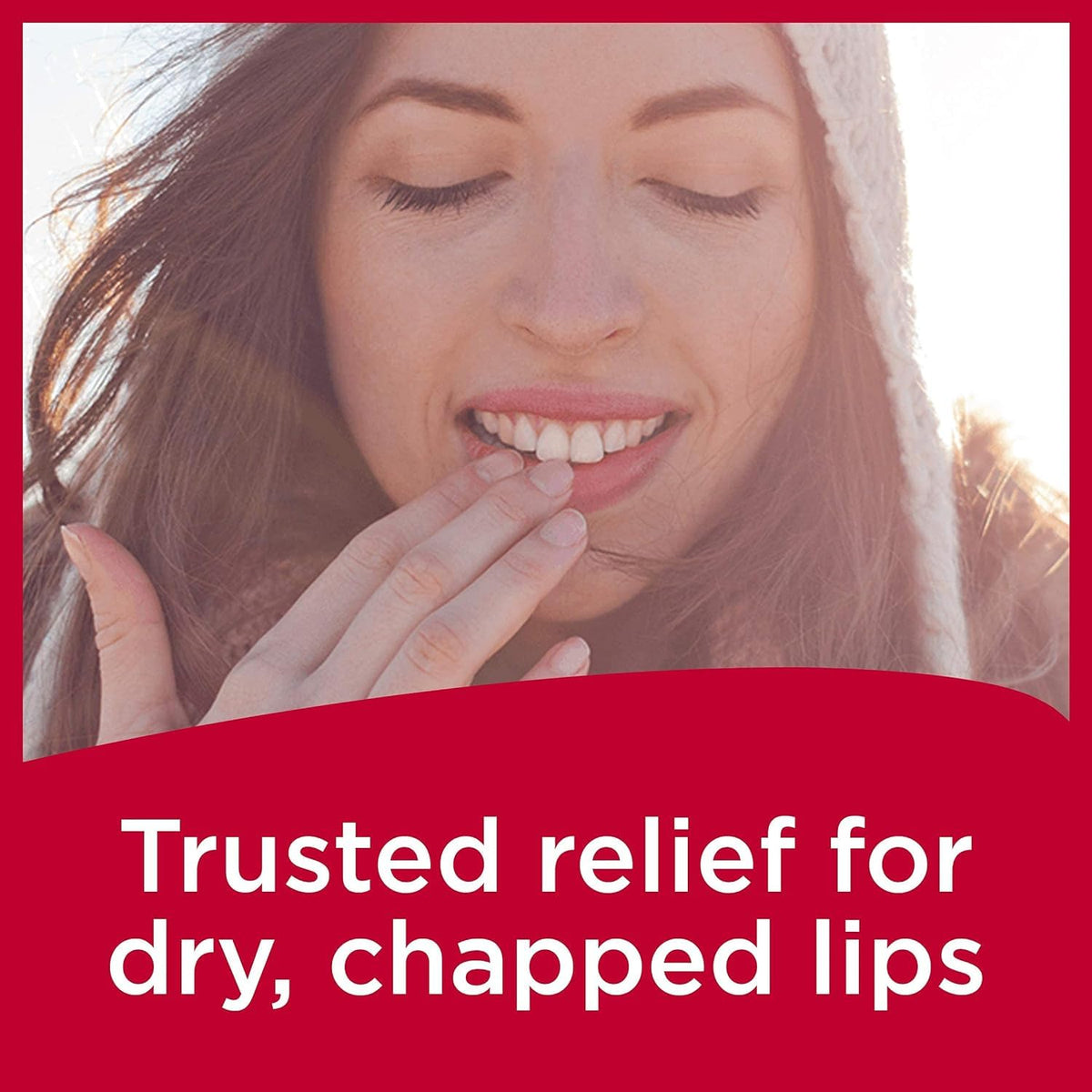 Carmex lip balm tubes offer a subtle sheen with protective moisture.