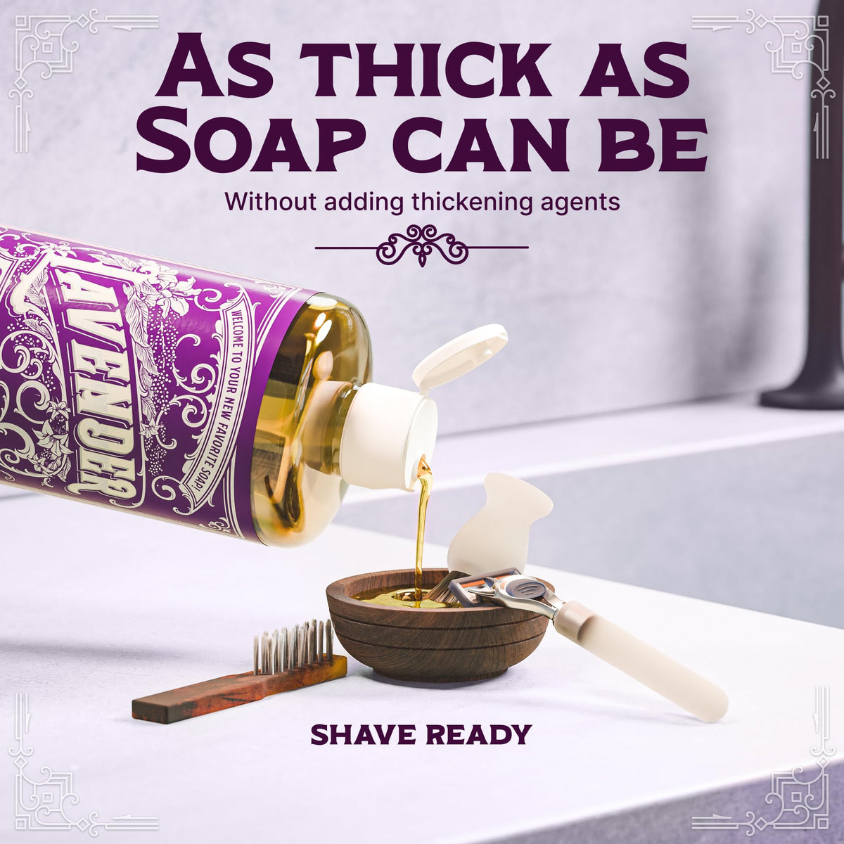 Carolina Castile Soap 32oz packaging image demonstrates long lasting value for home use