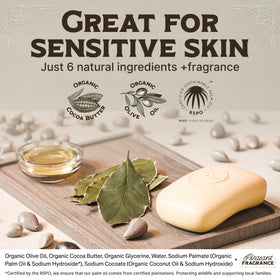 Silky lather close-up from Bay Rum Castile soap.