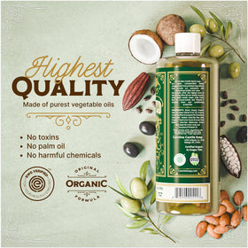 Carolina Castile Soap creamy lather indicating non-drying cleansing