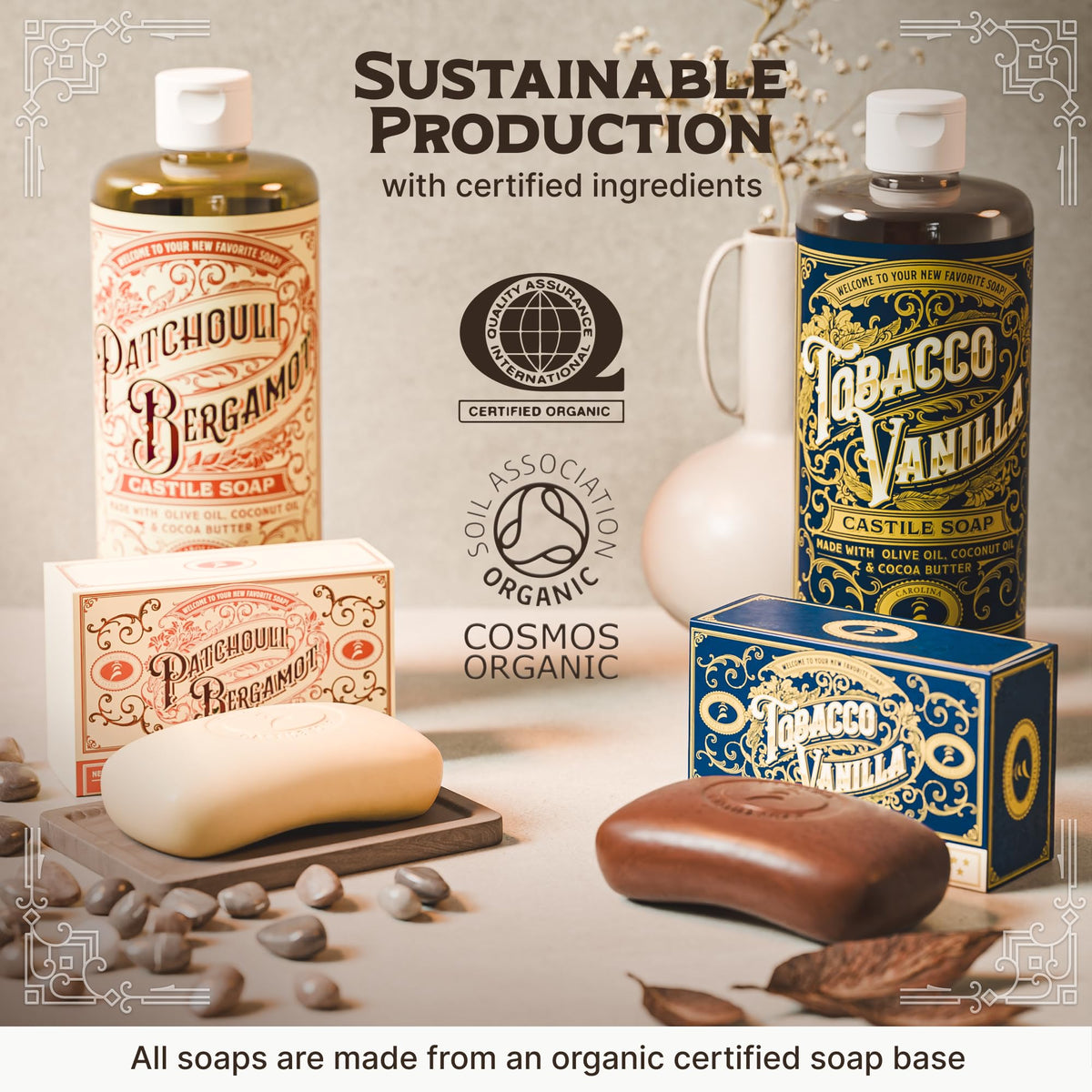 Carolina Castile Soap Daily-Use Bar suitable for men and women.