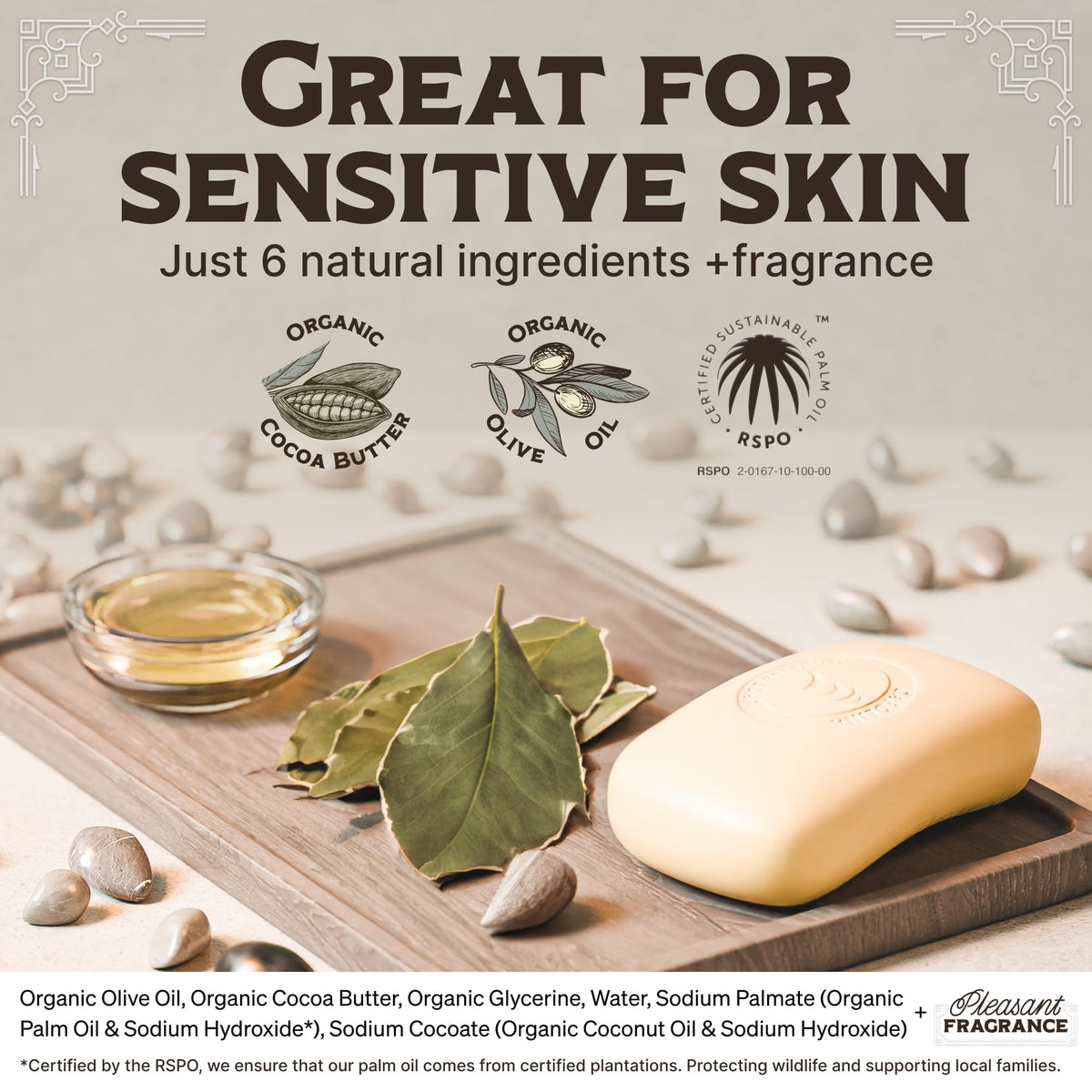 Carolina Castile Soap Gin & Juniper Sampler delivers fresh, woodsy aroma for daily cleansing.