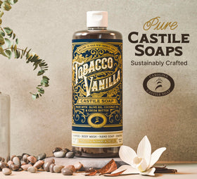Carolina Castile Cocoa Butter enrichment reflects fair trade ingredients for luxurious cleansing.