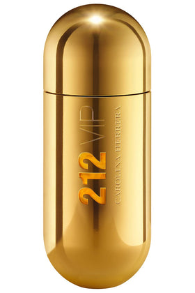 Carolina Herrera 212 VIP packaging, elegant display for luxury fragrance collection.
