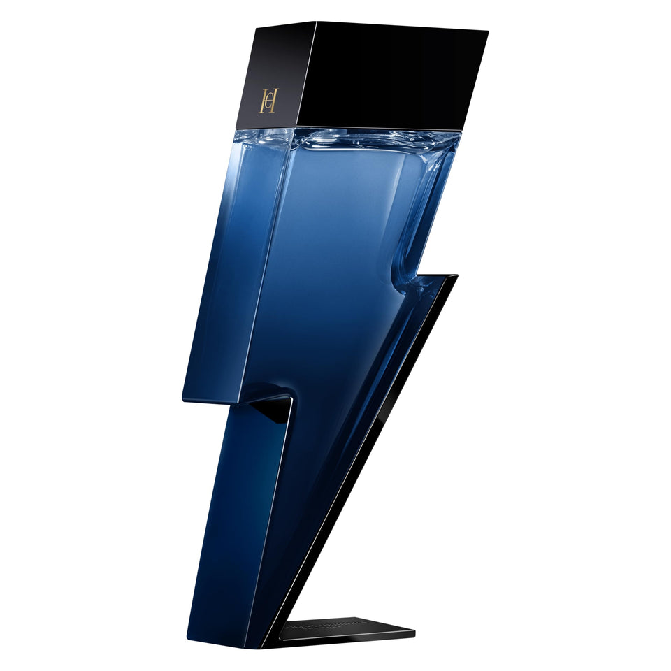 Carolina Herrera Bad Boy Cobalt Electrique bottle offers long-lasting presence.