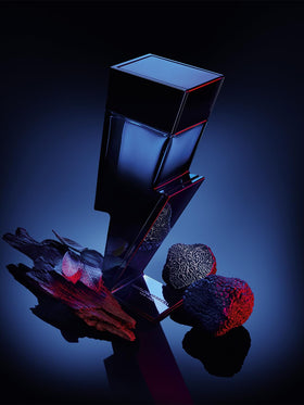 Carolina Herrera Bad Boy Cobalt Elixir label close-up with brand and notes
