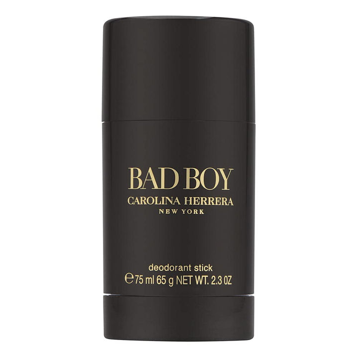 Carolina Herrera Bad Boy deodorant stick packshot for long lasting freshness and subtle fragrance.