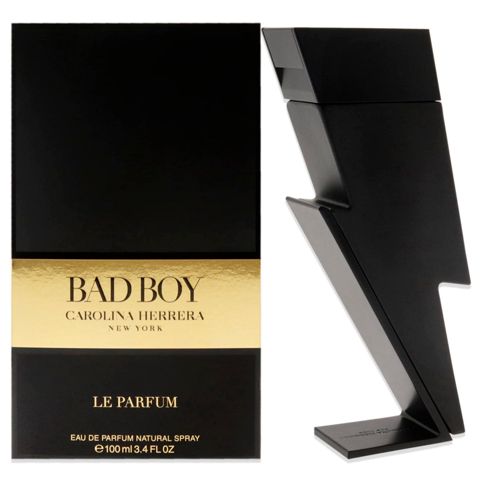 Carolina Herrera Bad Boy Le Parfum bottle front view for bold daily wear.