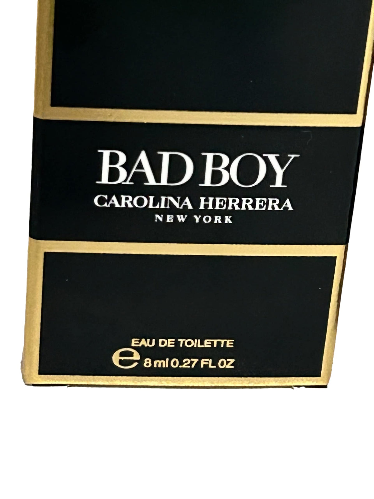 Close-up cap of Bad Boy mini splash highlighting compact spray design.
